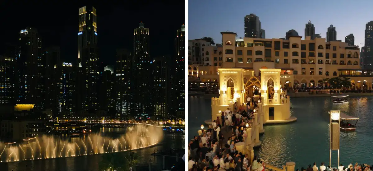 Dubai Fountain and Souk Al Bahar